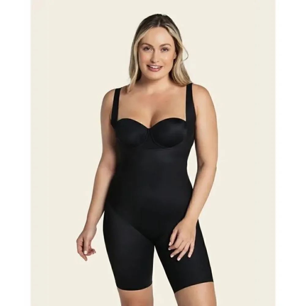 LEONISA NWT Total Smooth Undetectable Step-in Mid-Thigh Body Shaper M - Picture 2 of 7